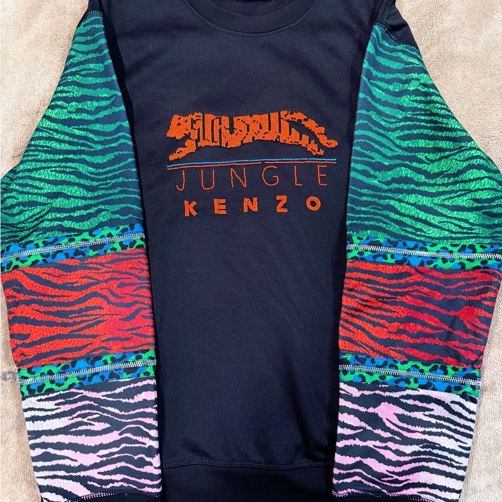 Kenzo x H&M Black Sweatshirt with Red and Blue Design